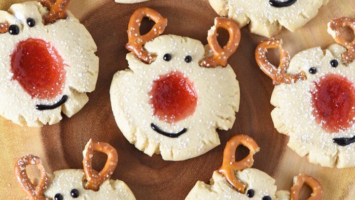 Reindeer Thumbprint Cookies Social Image