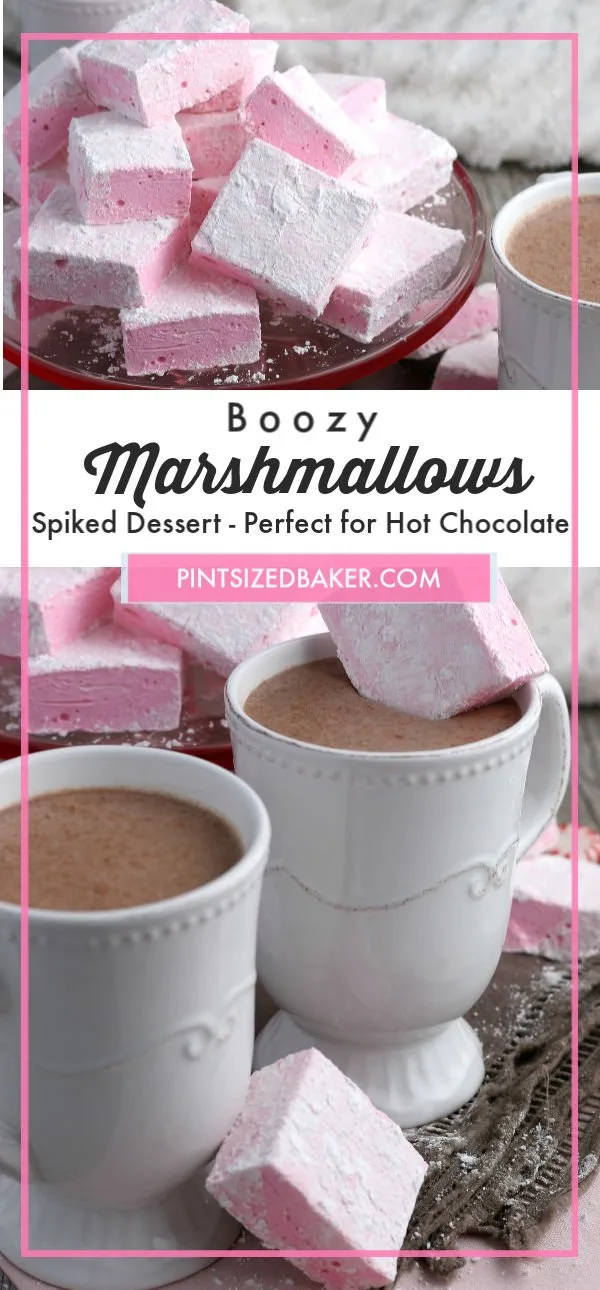 the best marshmallows for an adult hot chocolate! These Boozy Marshmallows are just what your winter drink needs!