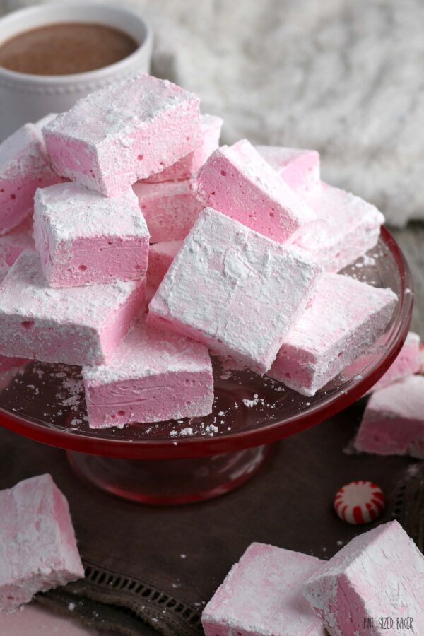A tray of alcoholic marshmallows ready to be gifted or enjoyed. 