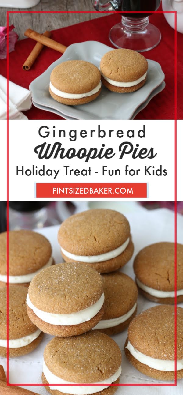 These gingerbread whoopie pies are so simple and delicious. An easy holiday whoopie pie recipe with a filling that's to die for! 