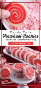 Nothing screams the holidays more than Candy Cane Pinwheel Cookies! The red and white stripe remind me of starlight candies.