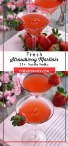 This Strawberry Vodka Martini recipe is easy and delicious. Enjoy the sweet, pink drink for cocktails with your girlfriends.