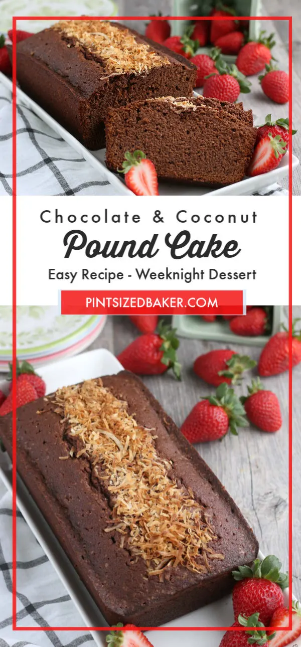 Chocolate Coconut Pound Cake Collage