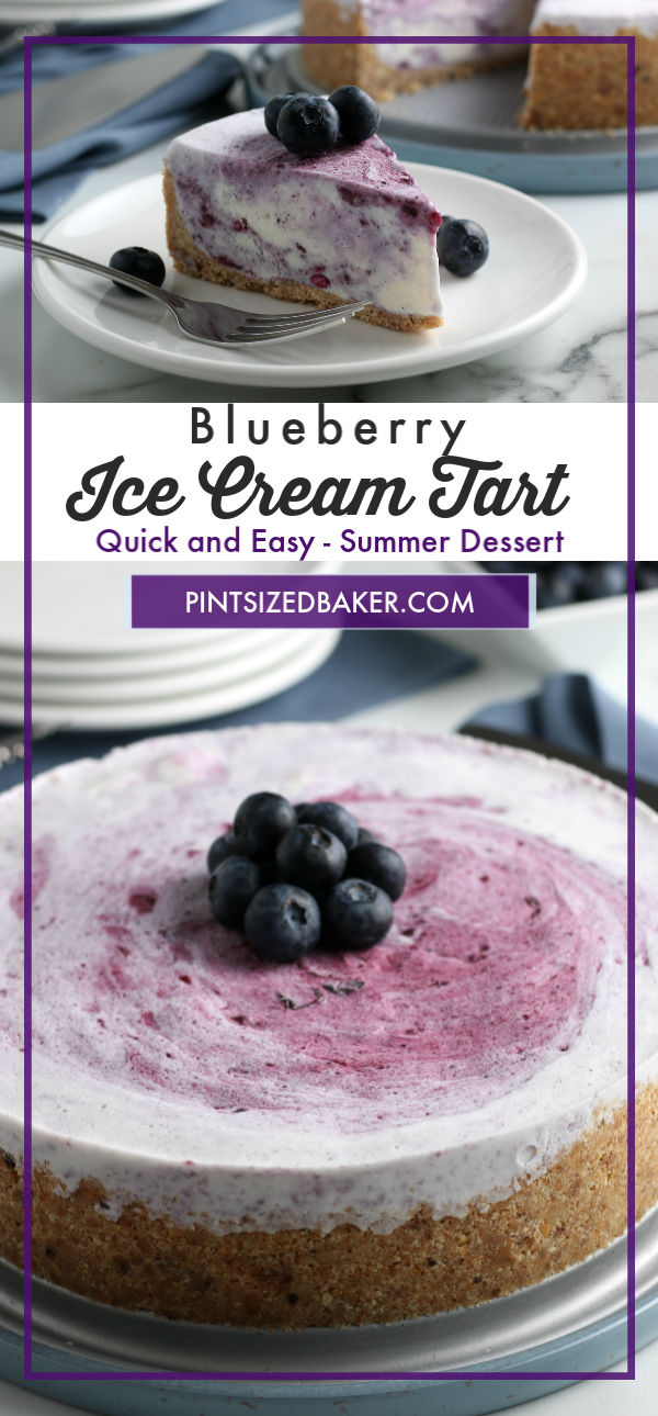 Blueberry Ice Cream Tart collage
