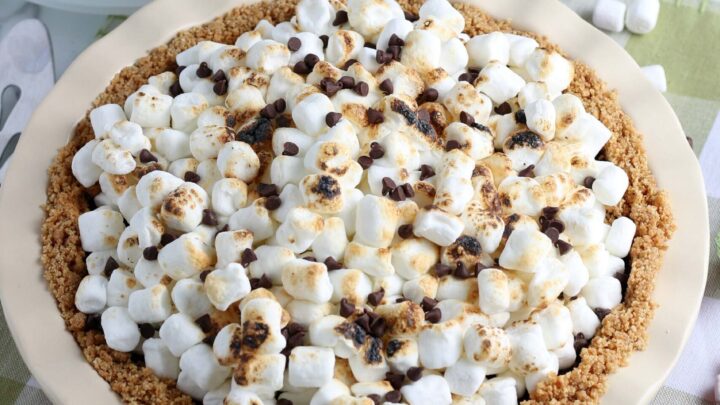 Mint Chocolate Pudding Smores Pie 2 scaled
