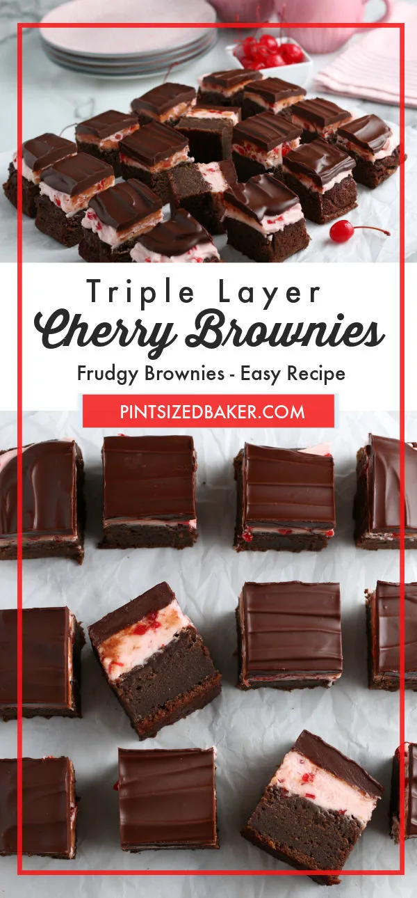 For an update to your everyday brownies, I have a super simple recipe that is sure to be a crowd-pleaser! All three layers of deliciousness are sure to satisfy your sweet tooth and bring you back for more. My Triple Layer Cherry Brownies are perfect for your next special occasion or normal Friday night.