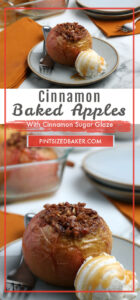 Warm up on a fall night with these easy cinnamon baked apples. Serve them up with a scoop of ice cream drizzled with caramel sauce for dessert.