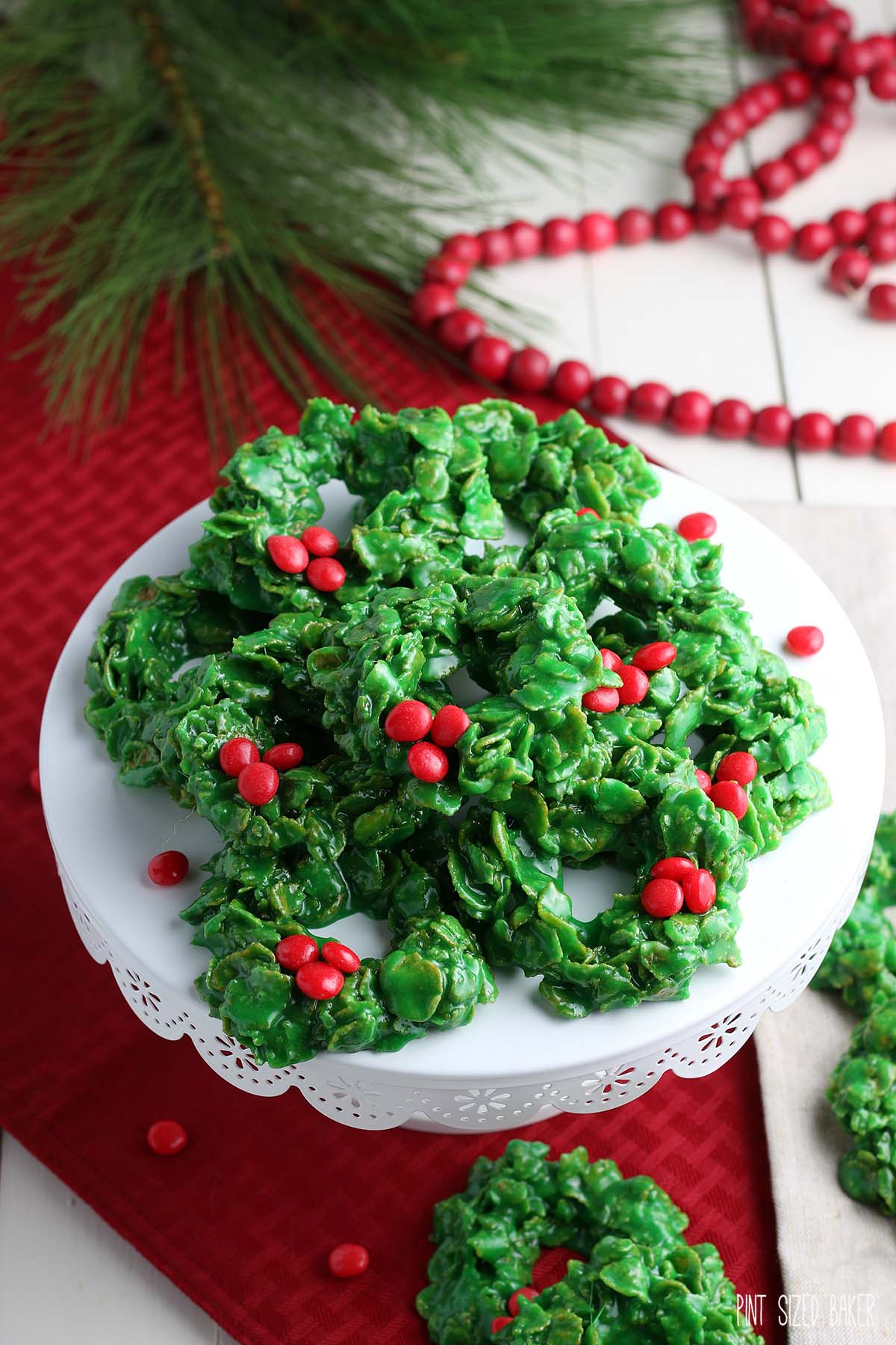 Christmas Cornflake Wreath Cookies + Video • Pint Sized Baker