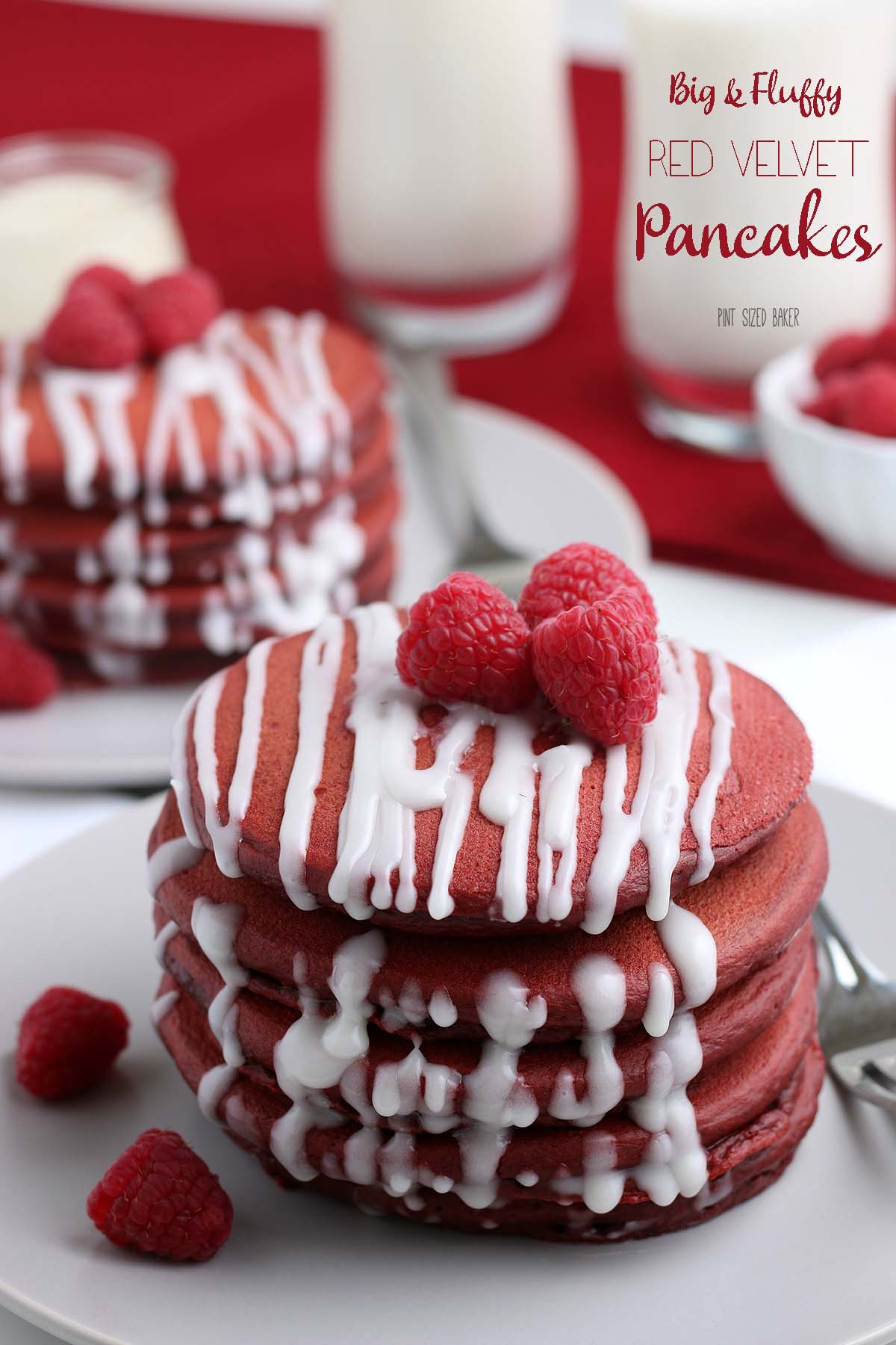 Big and Fluffy Red Velvet Pancake Recipe  Pint Sized Baker