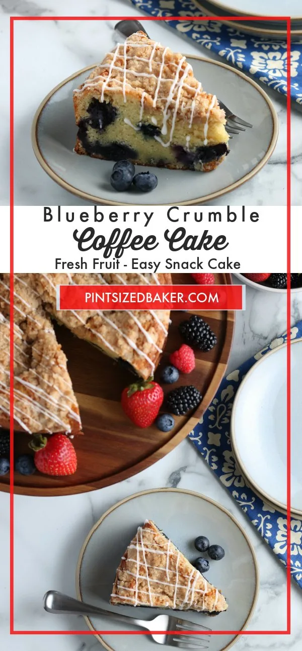 Does it get much better than starting the day with some blueberry coffee cake? This is a recipe you’ll adore, from the cake’s buttery fluffy texture to the easy, quick instructions. Grab your favorite summer fruit and let’s get started putting together a special breakfast treat!