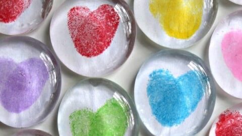 Image for Thumbprint Heart Glass Magnets (VIDEO)