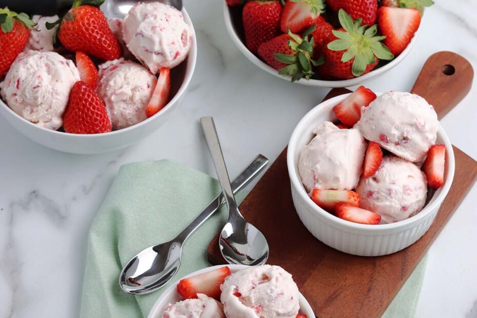 Homemade Strawberry Ice Cream 7