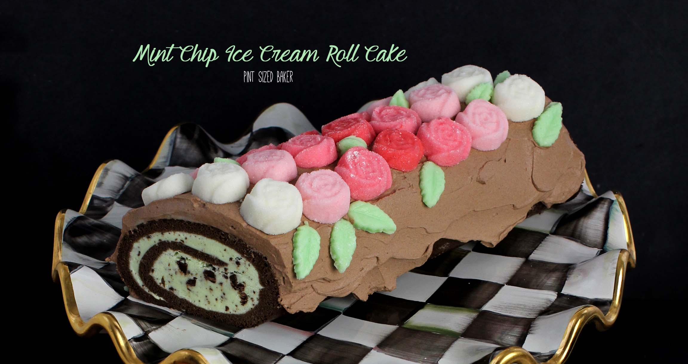 Mint Chocolate Ice Cream Roll Cake Pint Sized Baker