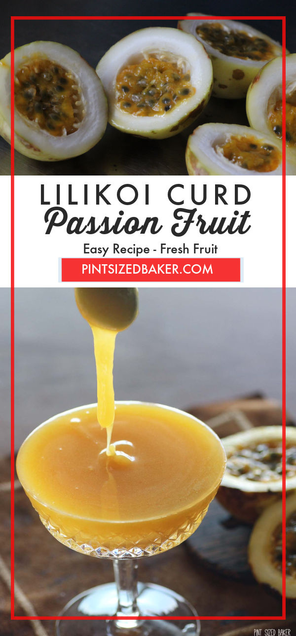 Lilikoi (aka Passion Fruit) Curd is a sweet Hawaiian treat that pairs perfectly with cheesecake, ice cream, crepes, and fudge. Give it a try!