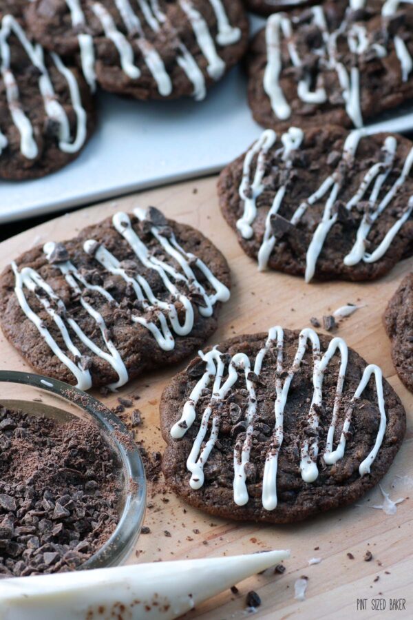 Mint Chocolate Cookies - Triple the Chocolate • Pint Sized Baker