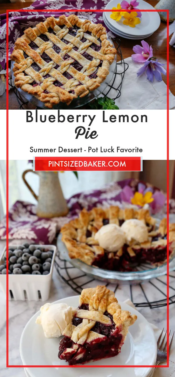 Blueberry Lemon Pie Collage