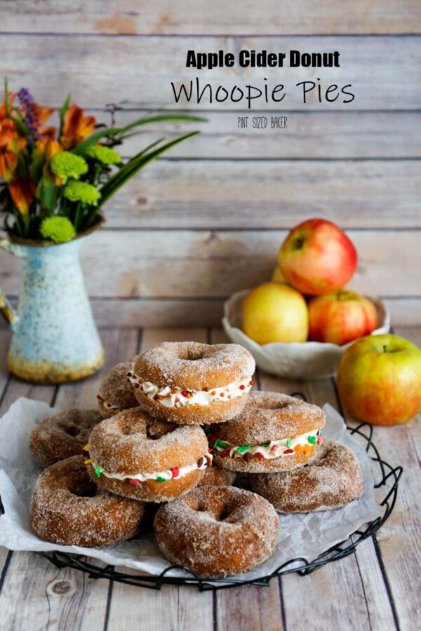 Turn a classic fall beverage into a delicious treat with this recipe for Apple Cider Donut Whoopie Pies. These hand pies are flavorful, easy to prepare, and will melt in your mouth with each bite!