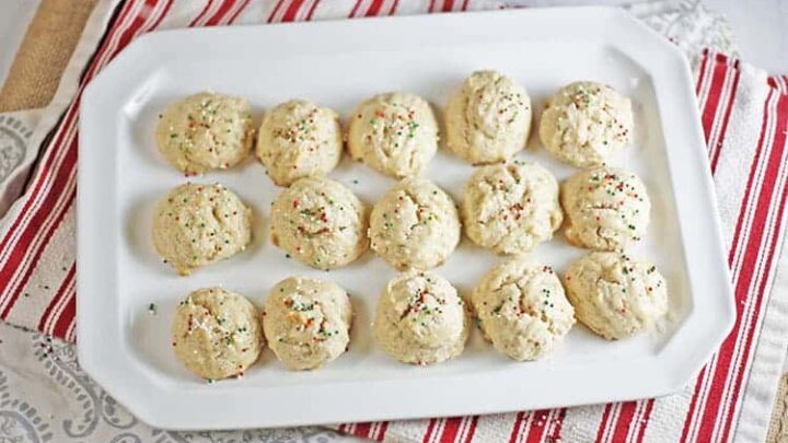 Glazed Eggnog Cookies with Sprinkles