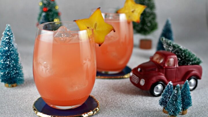guava cranberry starfruit cocktail
