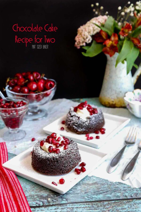 Linked image to a recipe for Chocolate Cake for Two