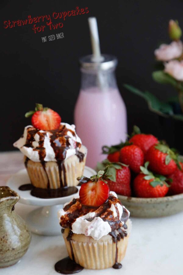 Strawberry Cupcakes for Two are simple to make. You can make these cupcakes so easily and enjoy them with your loved one.