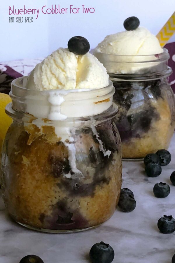 Image linked to my Blueberry cobbler for two recipe.