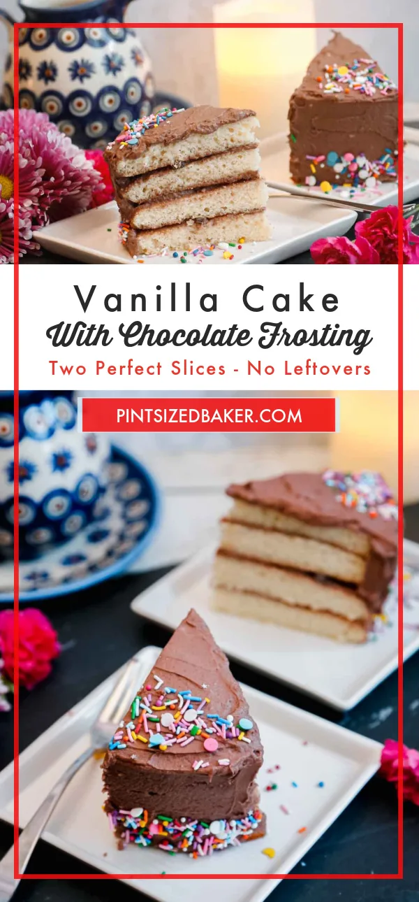 Make the perfect treat for you and your significant other with this Vanilla Cake with Chocolate Frosting for Two recipe. These incredible cakes have the perfect texture and taste.