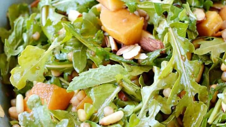 Couscous Salad with Peaches and Arugula. cookingwithcurls.com