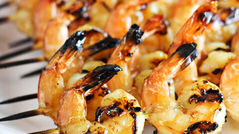Image for Coconut-Rum Grilled Shrimp Recipe - only 5 ingredients!