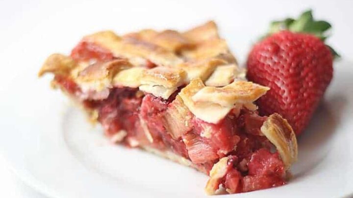 Slice of Strawberry Rhubarb Pie s
