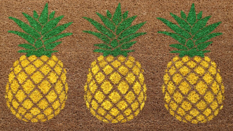 diy pineapple doormat
