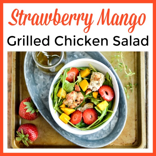 strawberry mango grilled chicken salad
