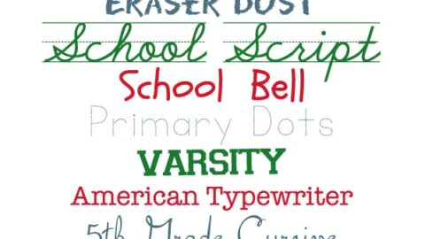 13 free school fonts1