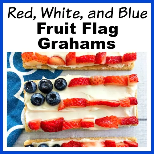 patriotic red white and blue fruit flag grahams
