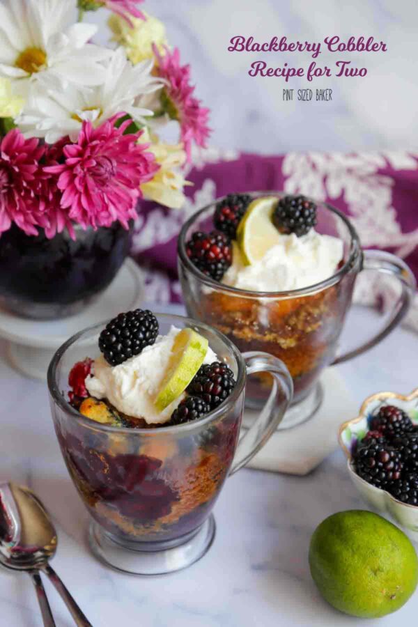 Why should you hold back on dessert just because there's two of you? Check out this Blackberry Cobbler for Two!