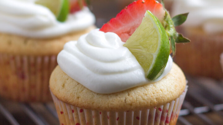 Strawberry Vanilla Cupcakes with Lime Icing 5