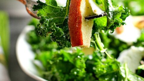 Image for Kale Salad with Apples, Bacon and Lemon-Shallot Dressing