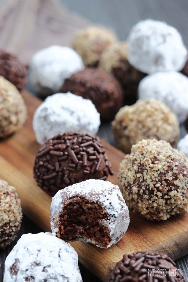 Inside view of the dense and flavorful Rum Balls.
