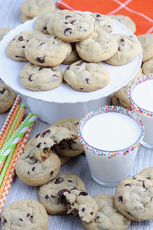 Milk and cookies are ready to be served!