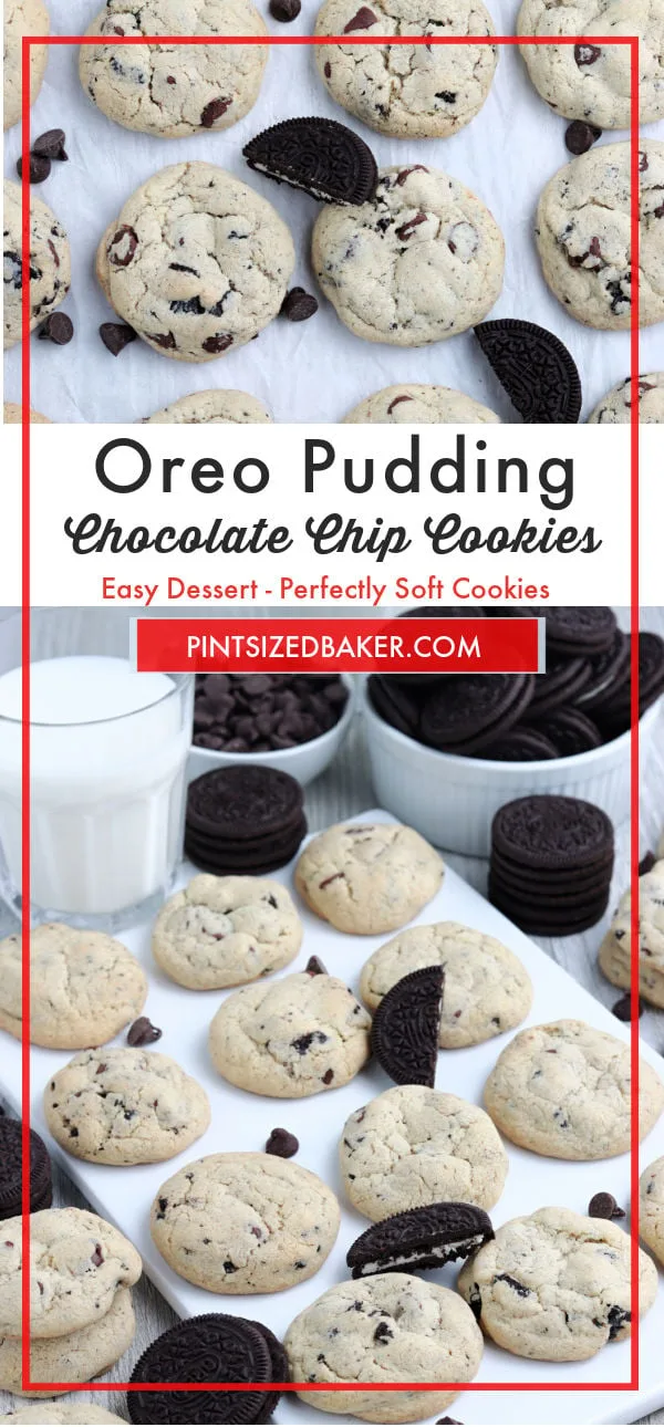 Oreo Pudding Cookies are a delicious and indulgent treat that makes the perfect ending to any meal. Made with the Oreo pudding mix and creamy semi-sweet chocolate chips, these cookies will make you so happy! 