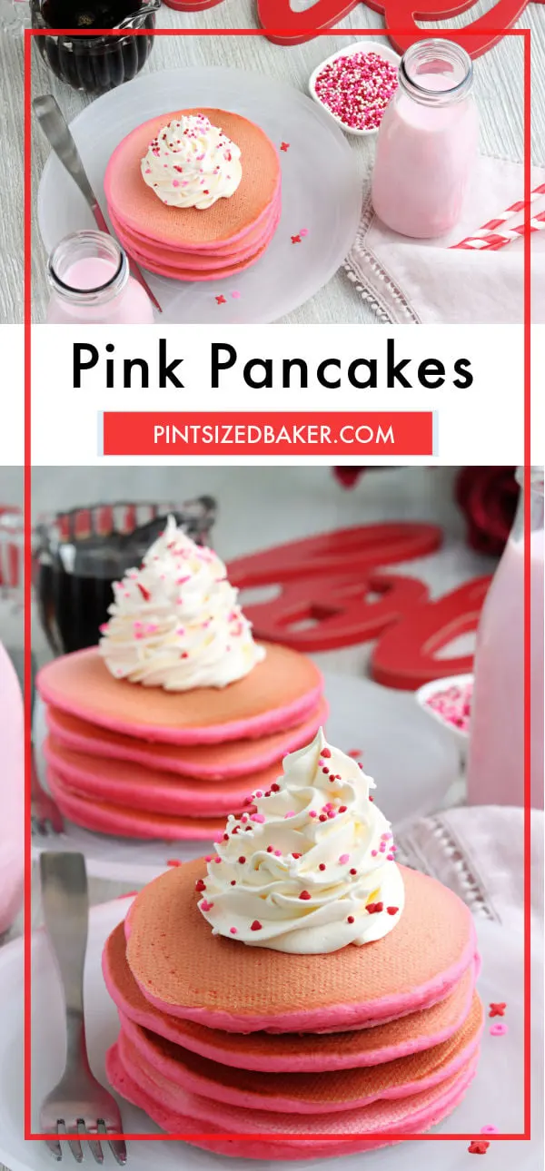 Pink Pancakes are super easy to make and enjoy! Use beets in place of pink food coloring for a fun twist. 