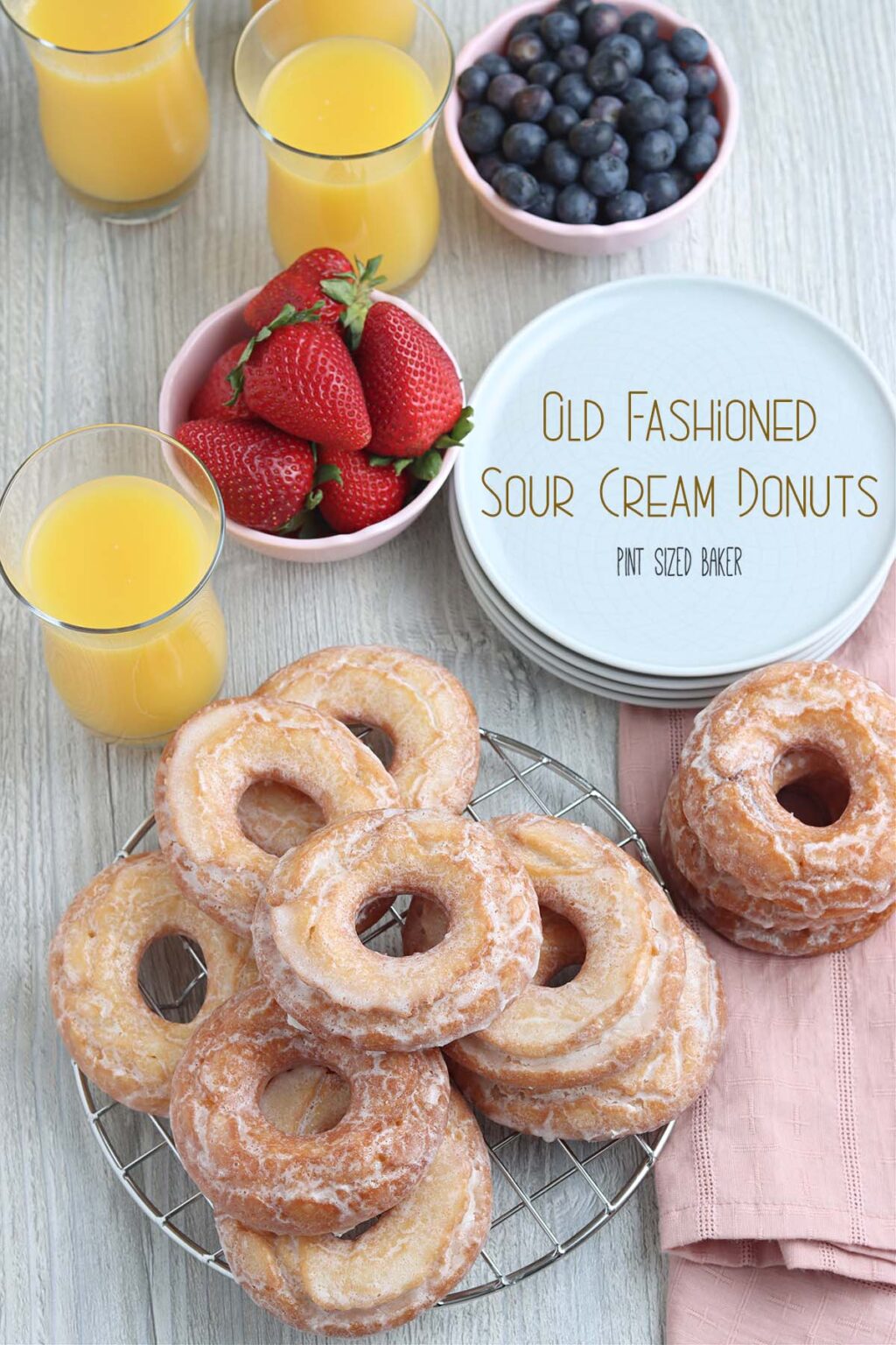 OldFashioned Sour Cream Donuts • Pint Sized Baker
