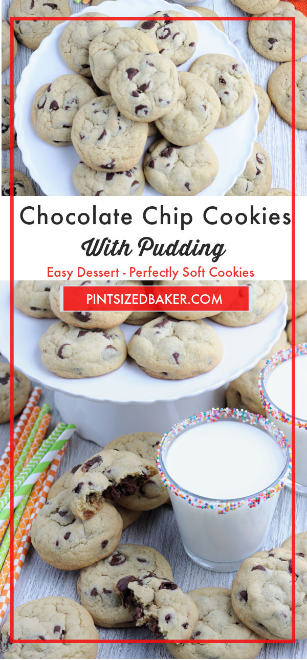 These Chocolate Chip Pudding Cookies are perfect in every single way! Made with pudding, these are the most decadent cookies ever.